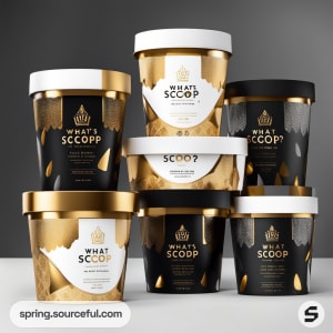 AI-Generated image of packaging for Luxury ice cream}