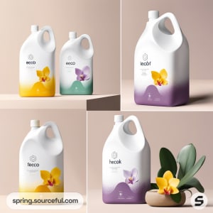 AI-Generated image of packaging for Eco-friendly laundry detergent}