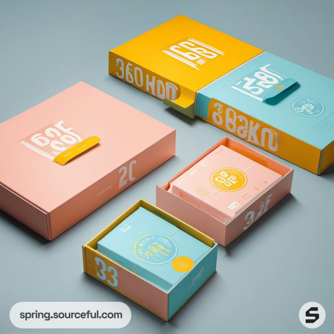 Pastel-colored boxes with bold numbers, some with pull-out trays