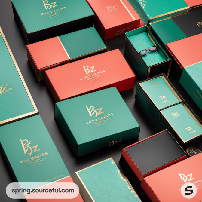 Assorted colorful BZ packaging boxes