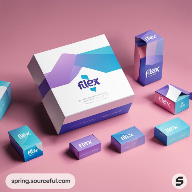 Box set with 'flex' branding in blue and purple tones.