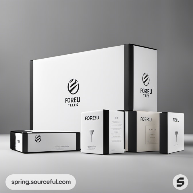 White rectangular golf tee and ball packaging box.