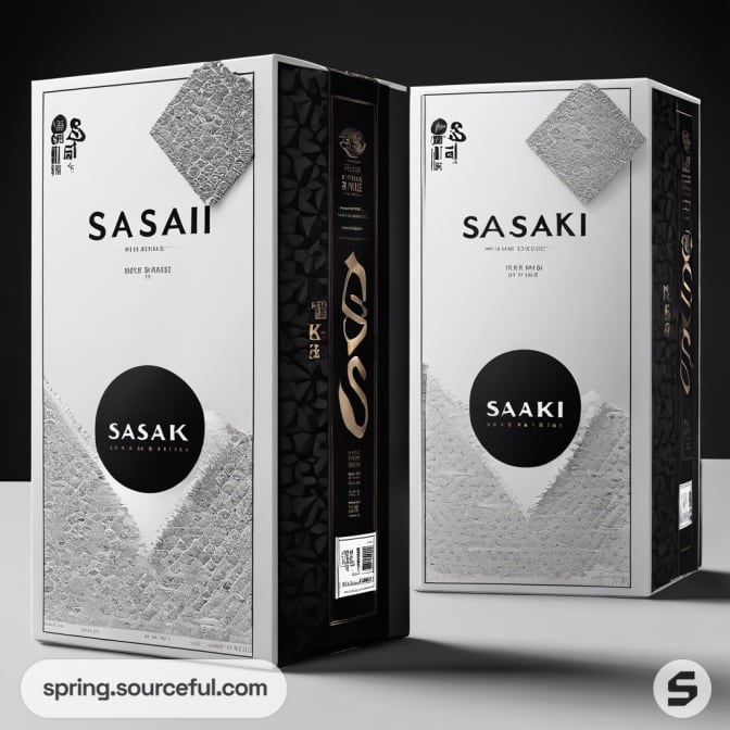 Tall boxes with textured designs