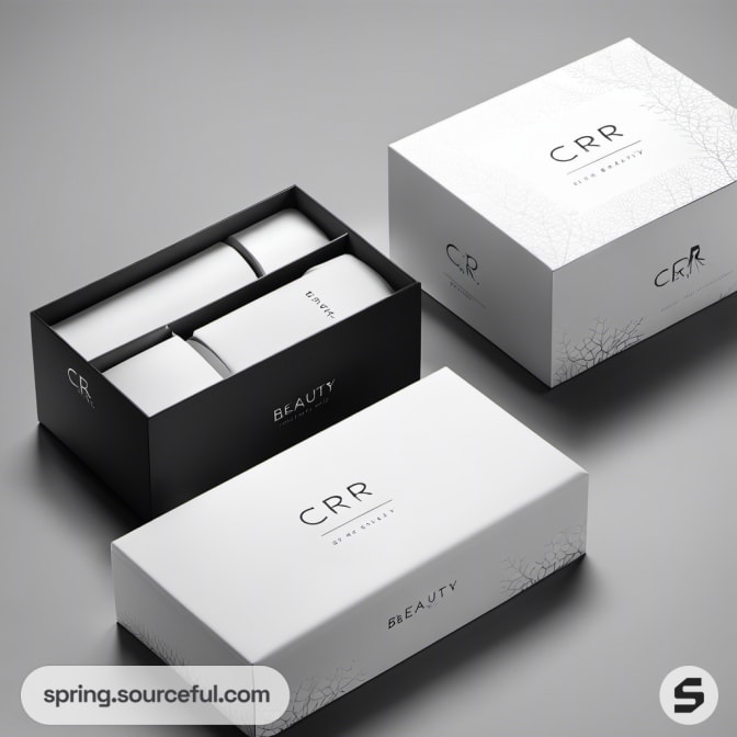 AI-Generated for Mailer box to post our luxury skincare and cosmetic products in 