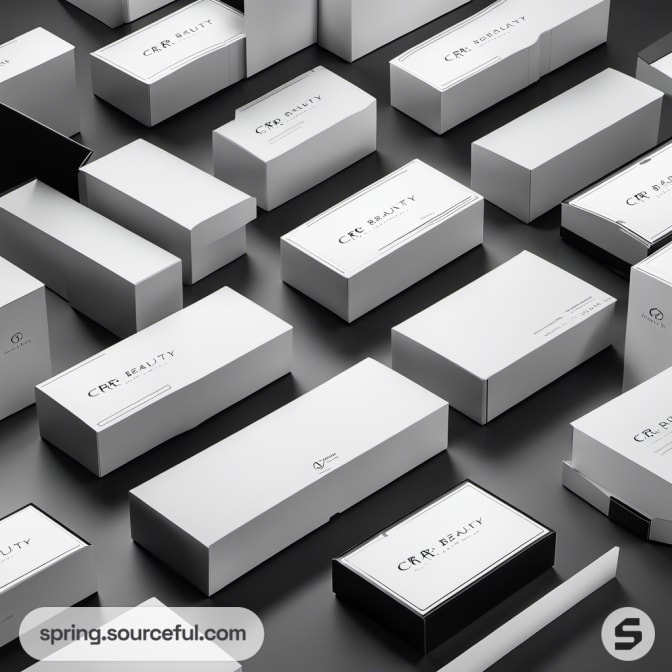 Grid of white and black rectangular boxes
