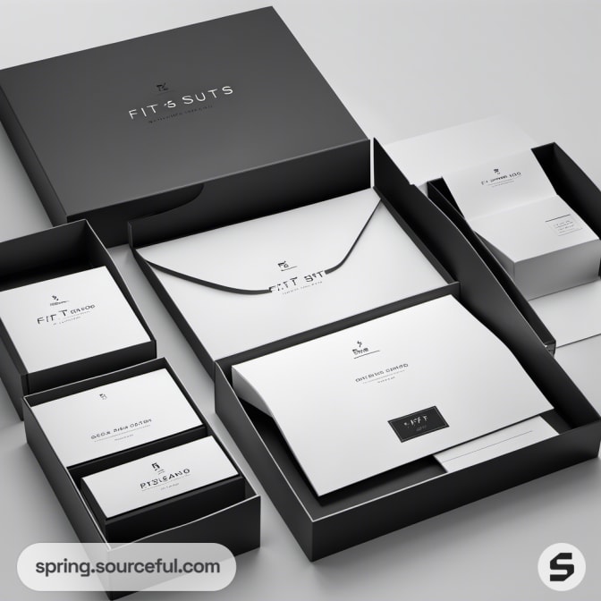 Open luxury gift boxes with sleek compartments and envelopes.