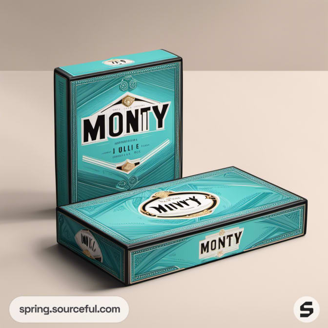 Teal rectangular boxes with bold lettering on a neutral background.