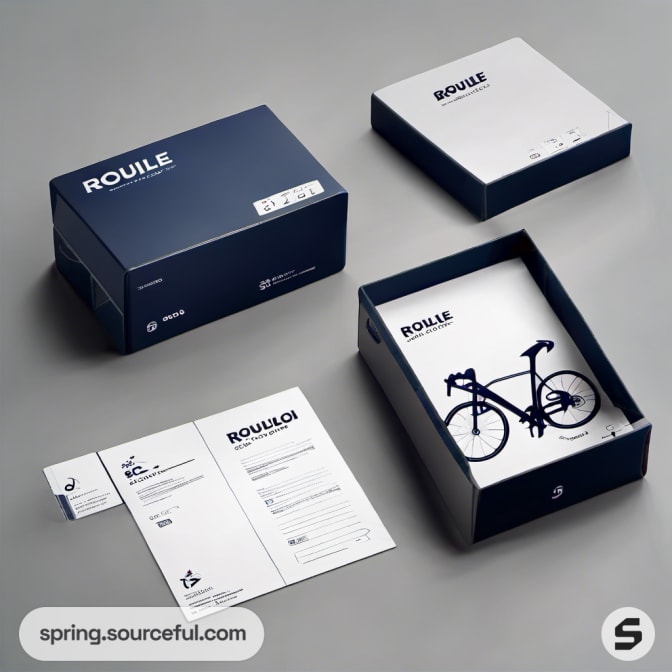 Bicycle packaging box with inner documents