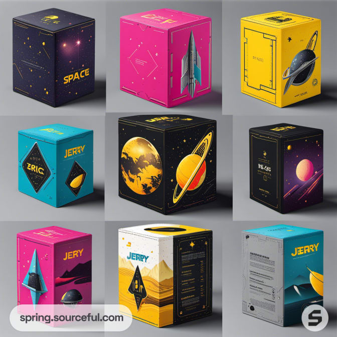 Vibrant space-themed packaging with a gaming controller illustration.