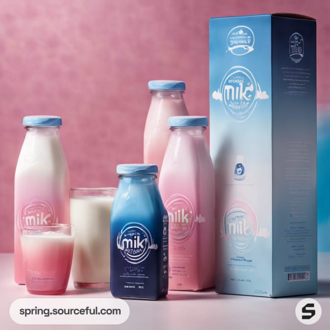 Assorted bottles with gradient colors, box with Indipure logo in the background.