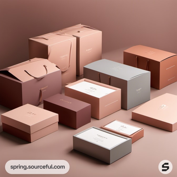 Soft-hued boxes with different sizes and designs.
