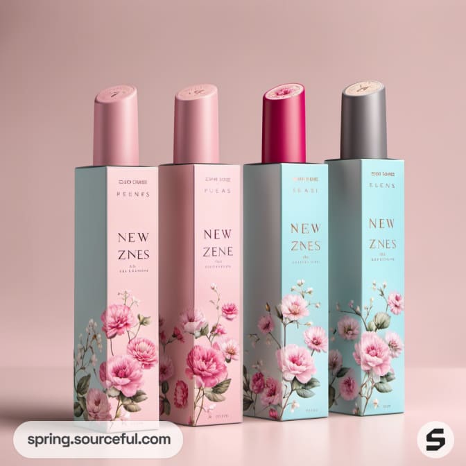 AI-Generated for Flower based lipsticks, girly and soft vibe