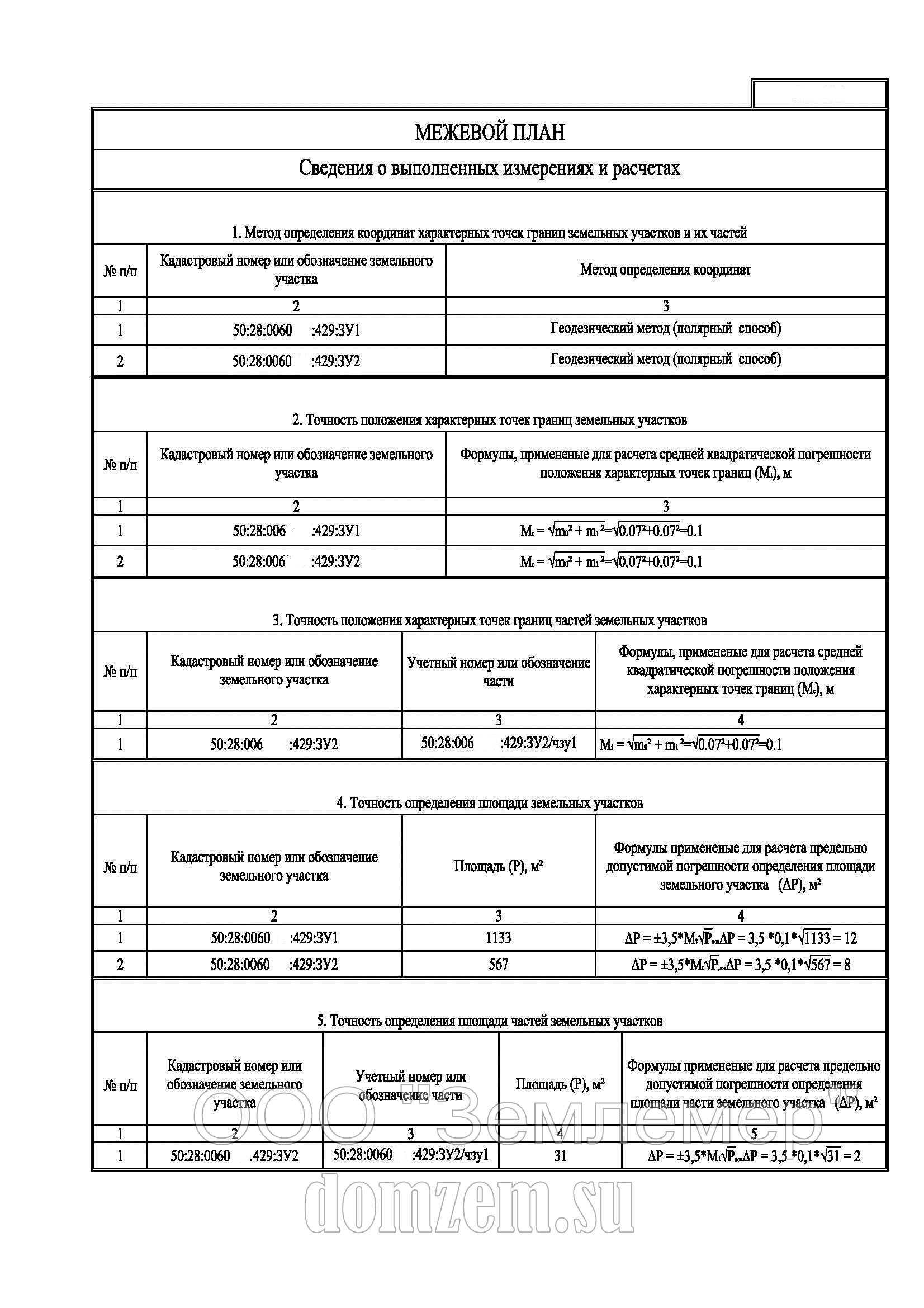 Картометрический метод определения координат в межевом плане