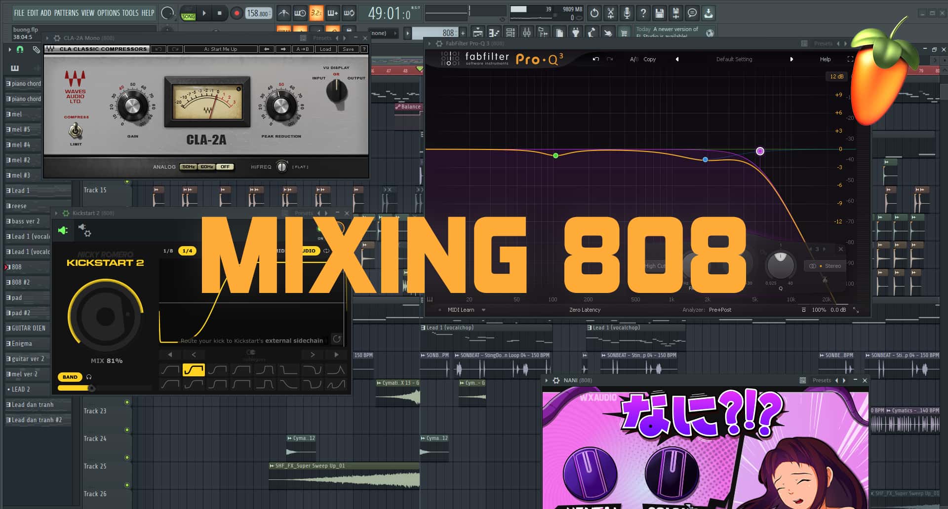 Hướng dẫn Mixing 808 với EQ, Compressor và Saturation