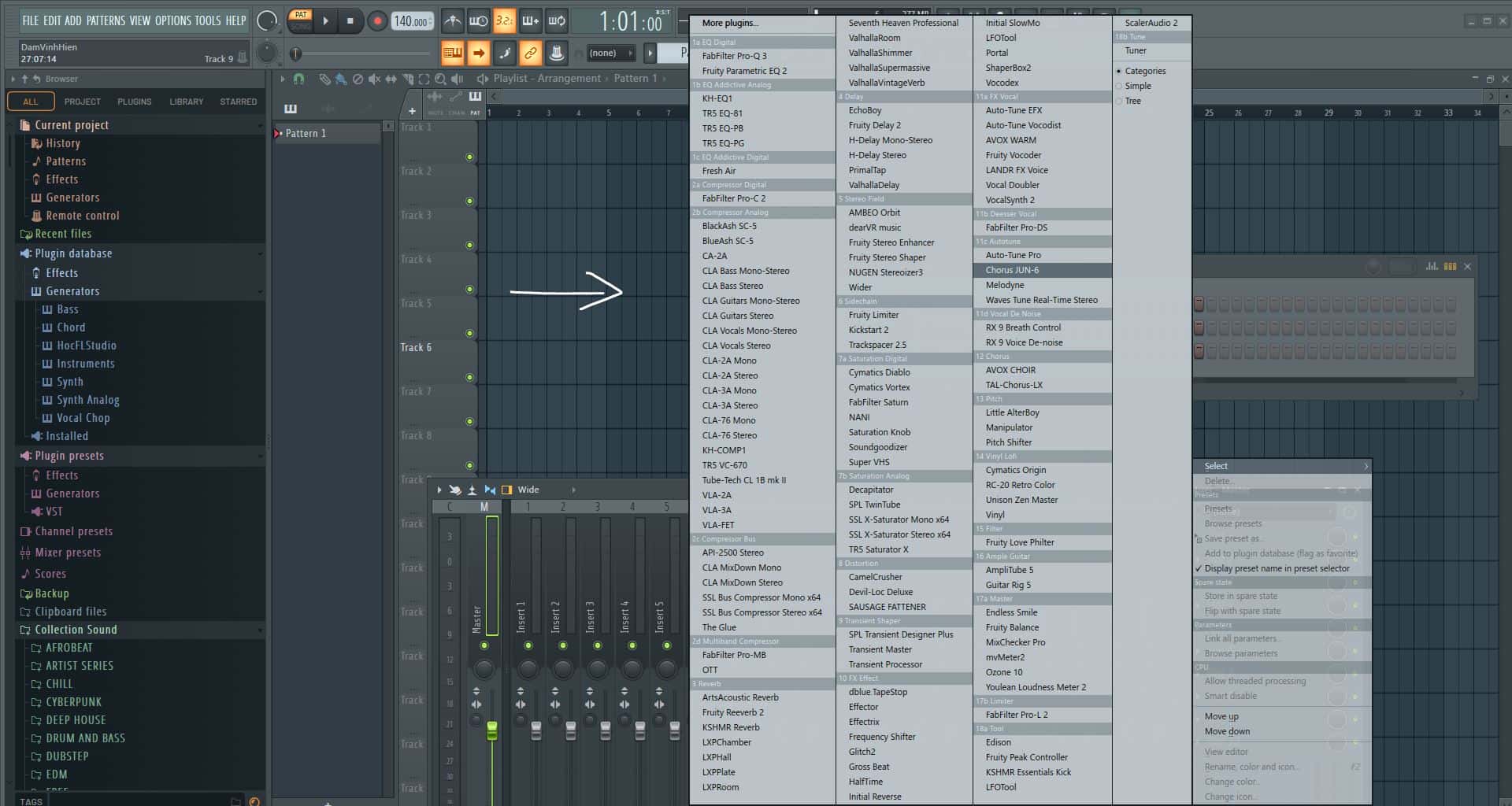 Hướng dẫn sắp xếp Plugin khoa học trong FL Studio