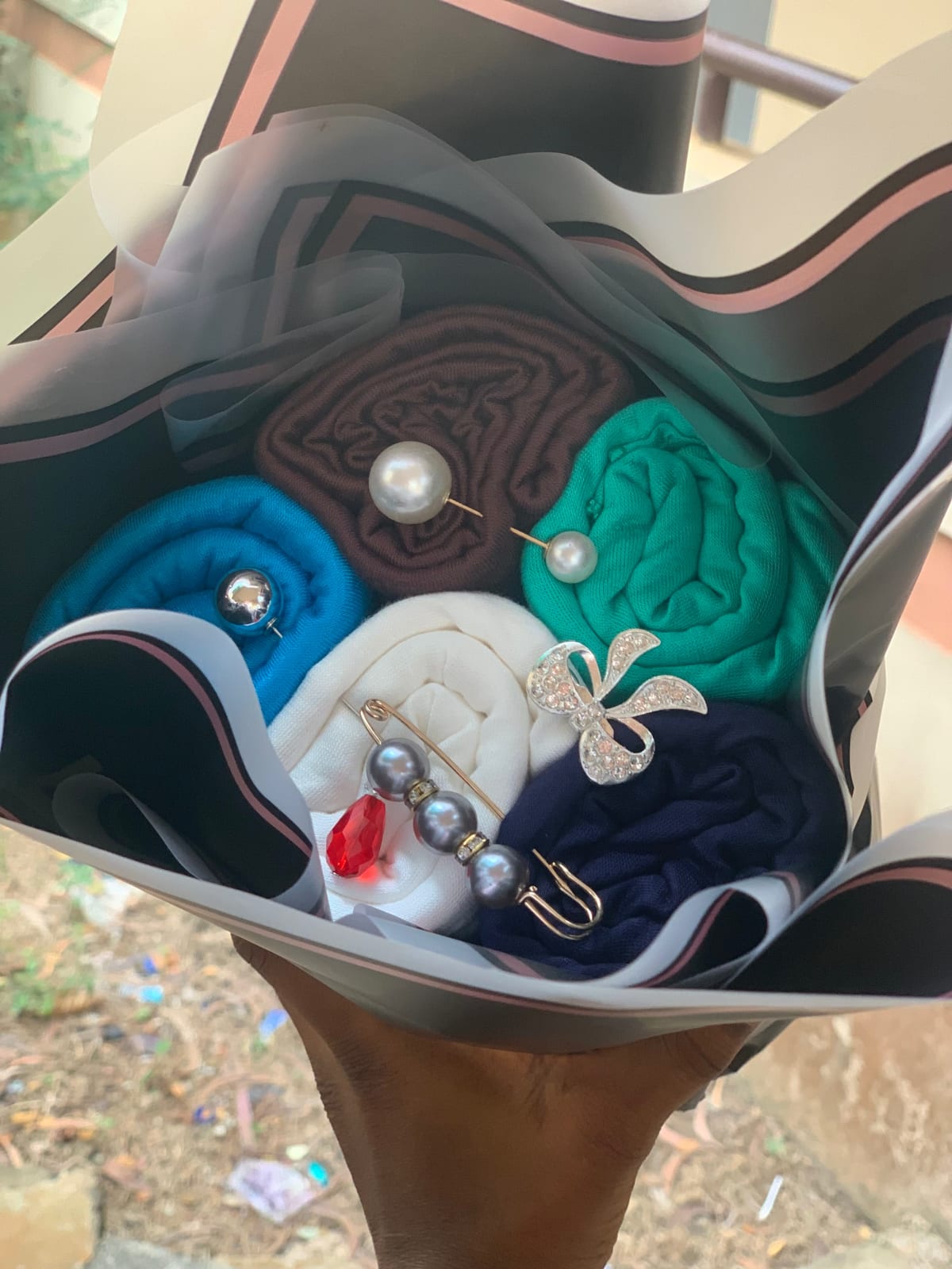Scarf bouquet (Islamic gift items )