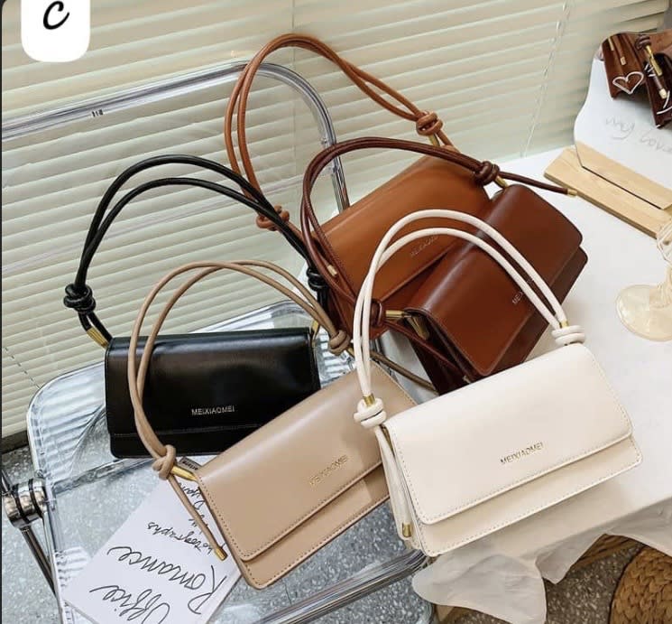 Knotted Handle Shoulder Bag