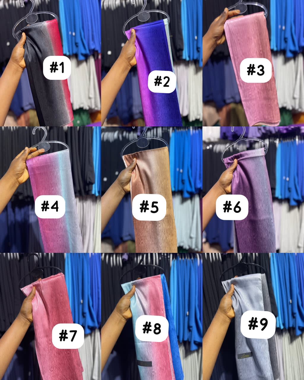 Non-regular chiffon scarf