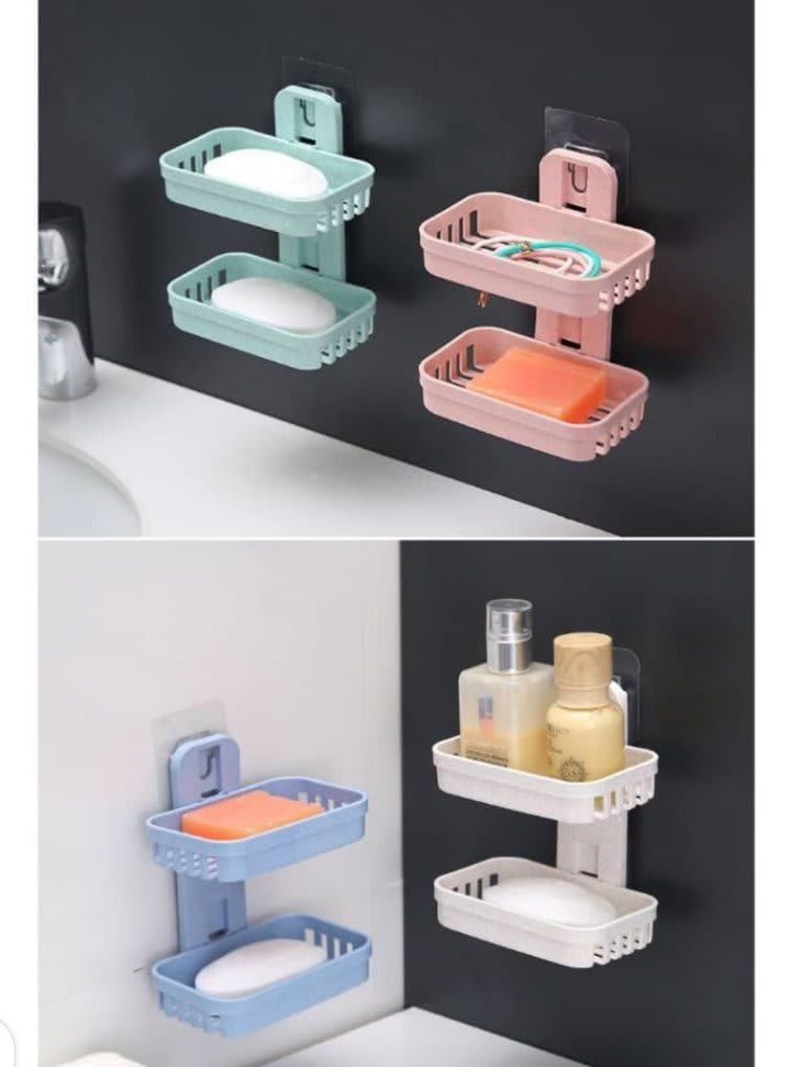 Double layer soap holder