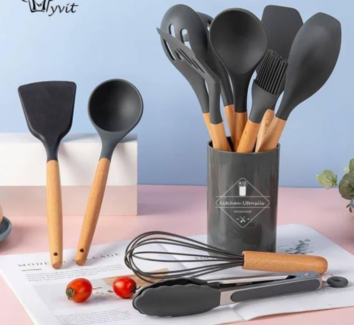 12pcs silicone spoon set