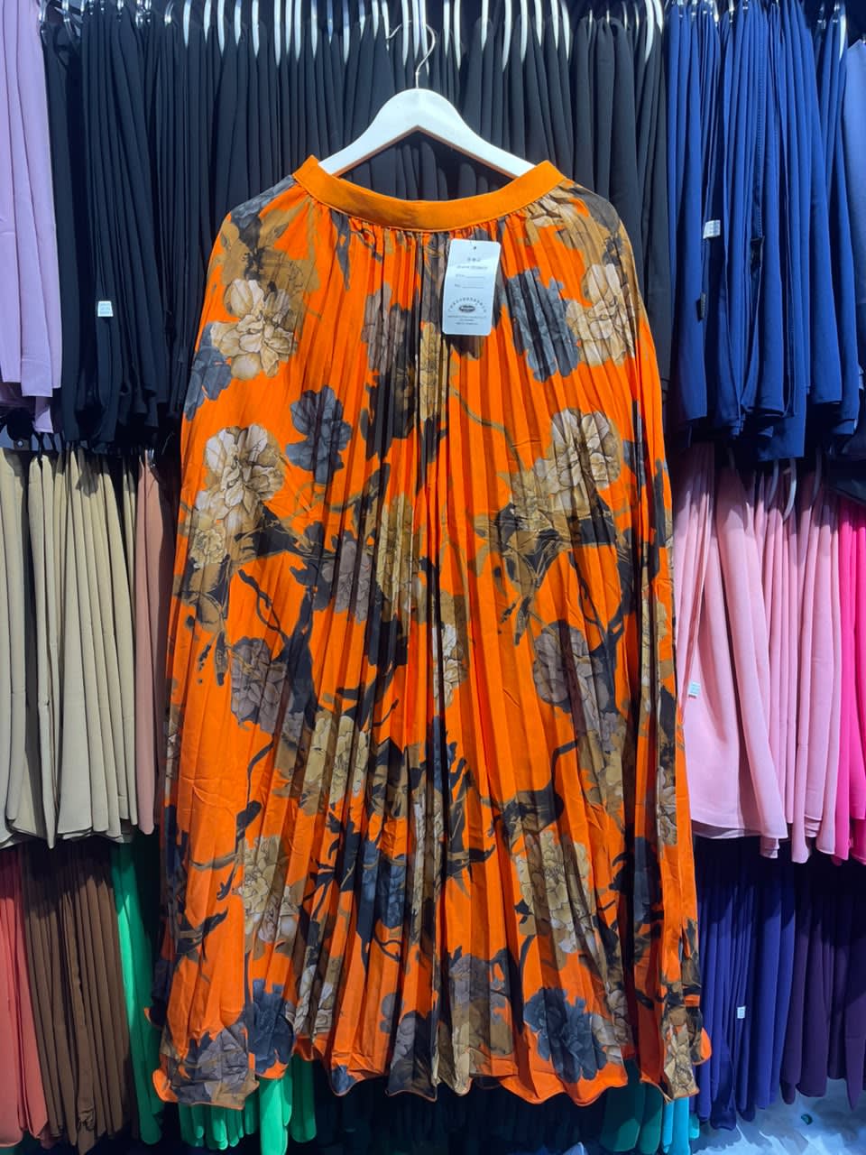 Pleated maxi skirt