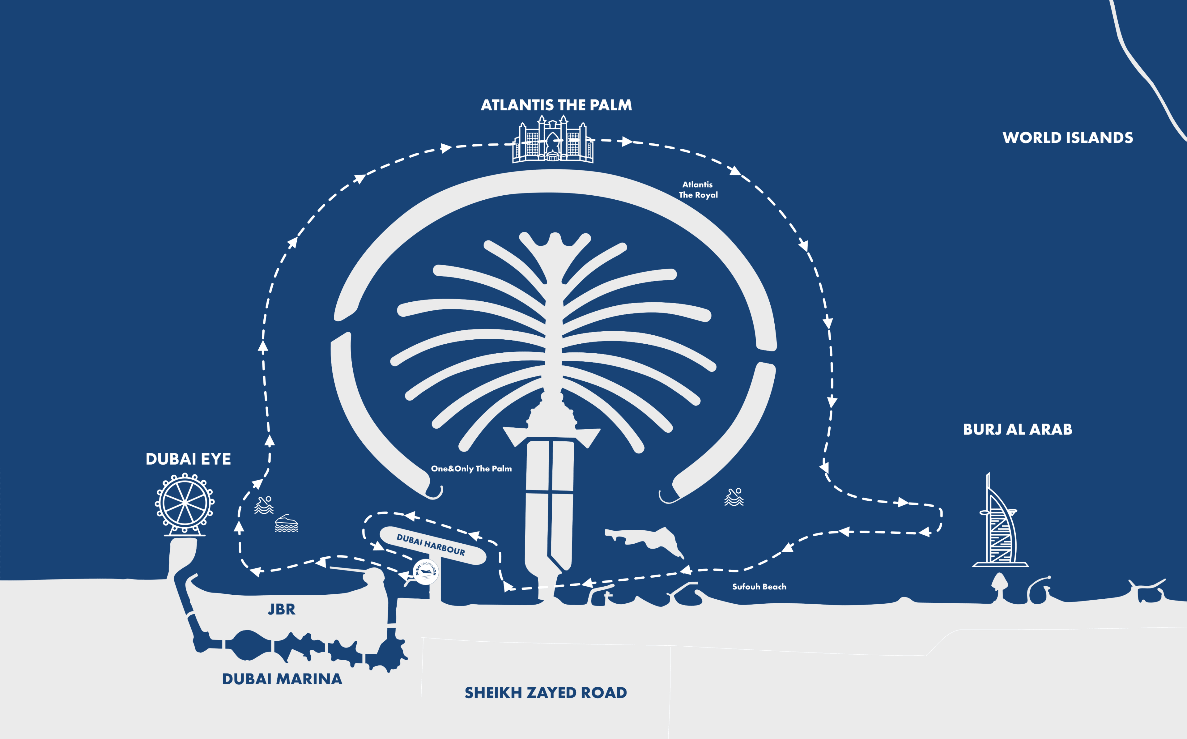 5 hours cruise route map