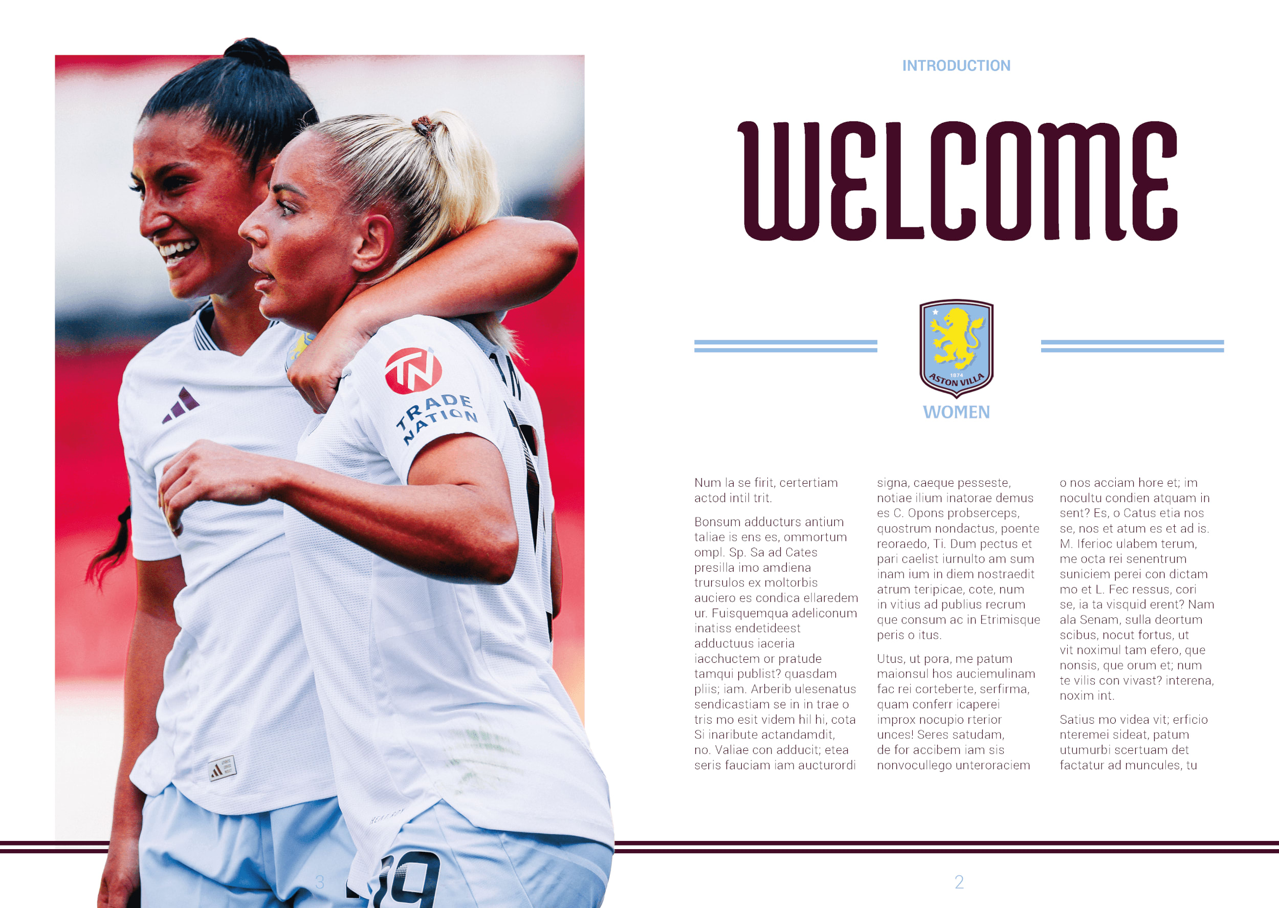 Aston Villa Women matchday concept