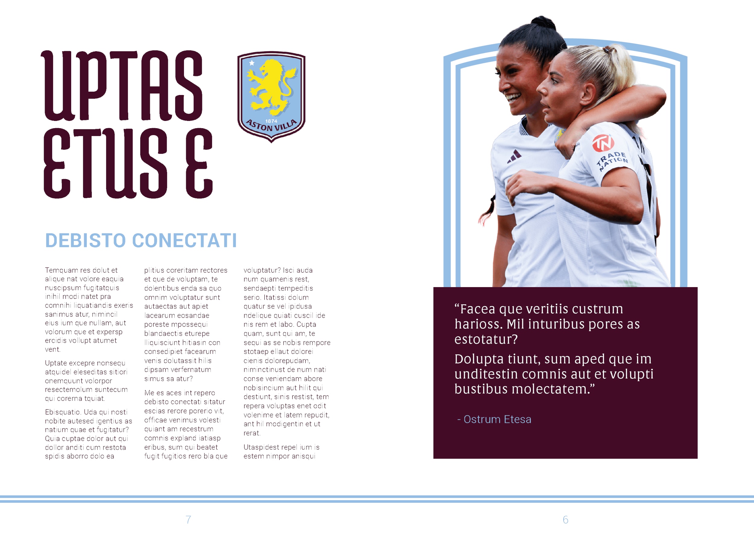 Aston Villa Women matchday concept