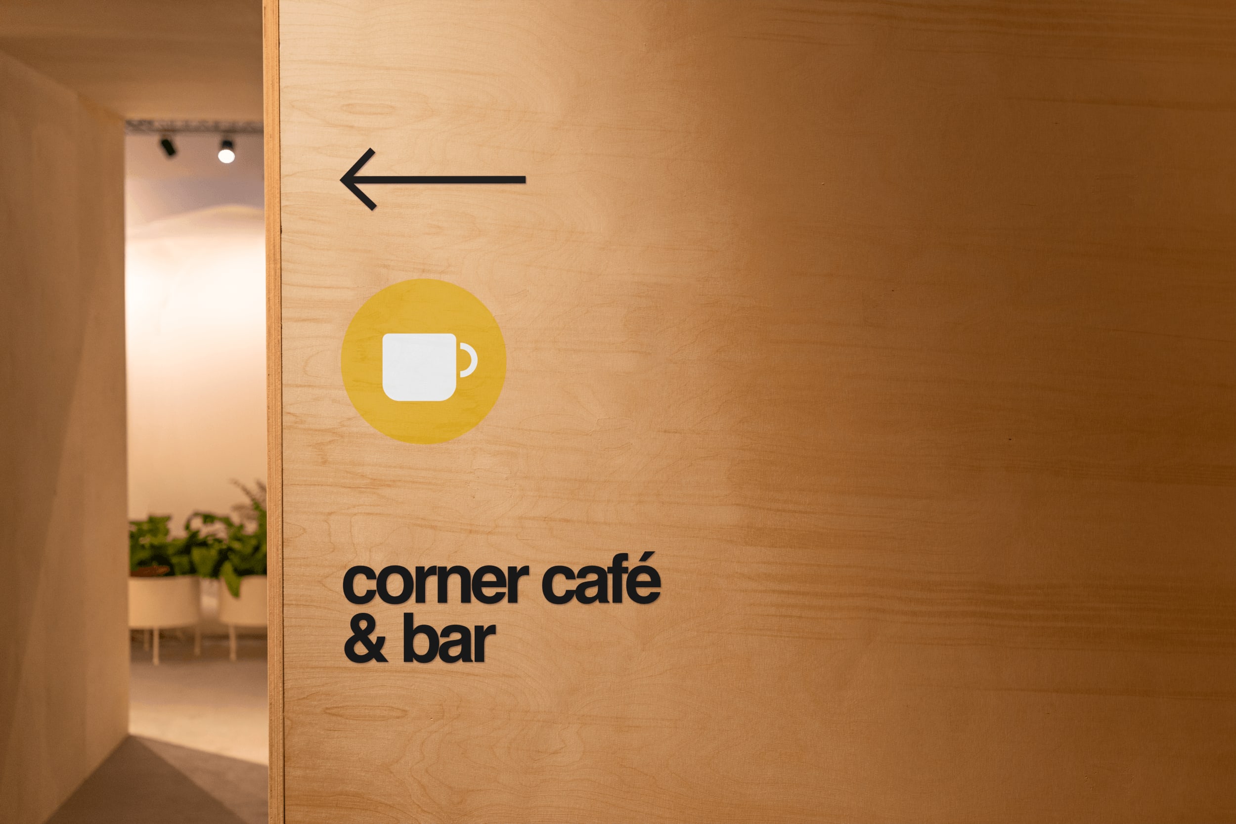Corner cafe mockup
