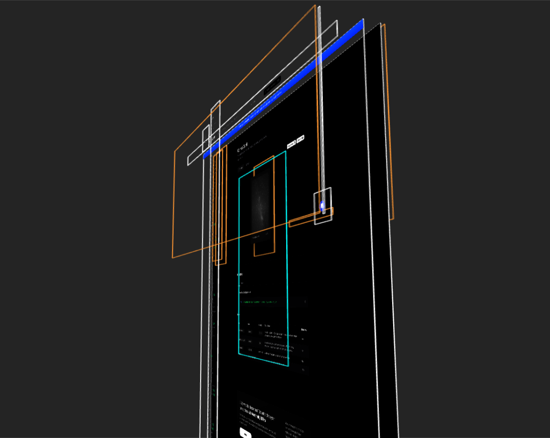 3D View of a web page