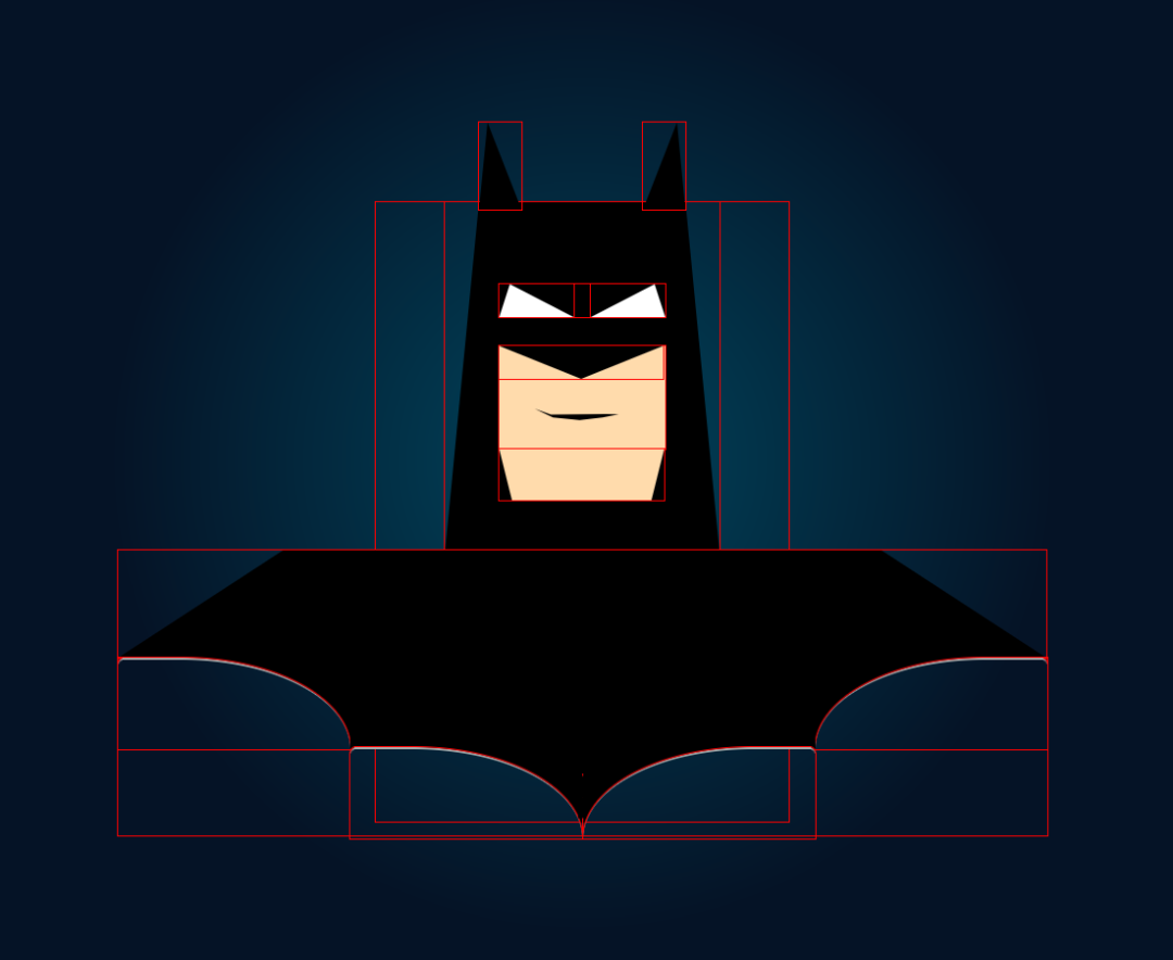 Batman face outline