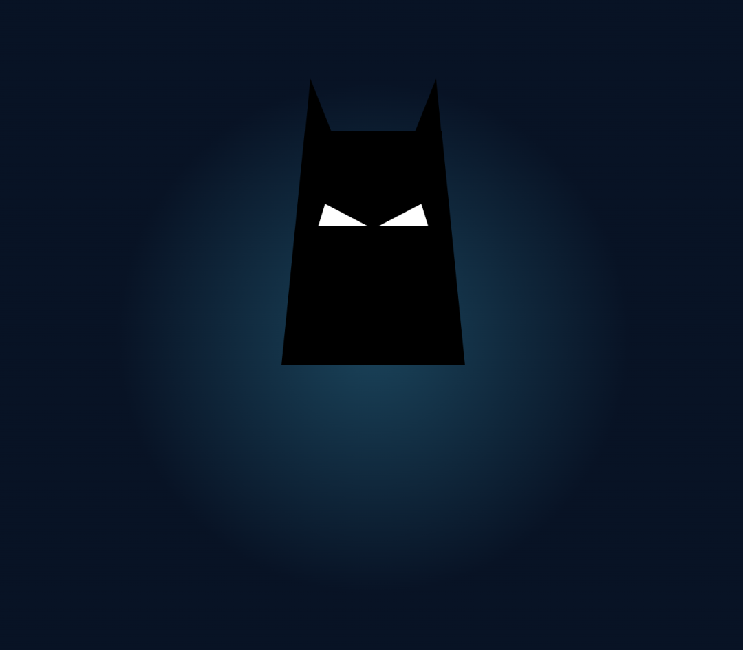 Batman face with eyes