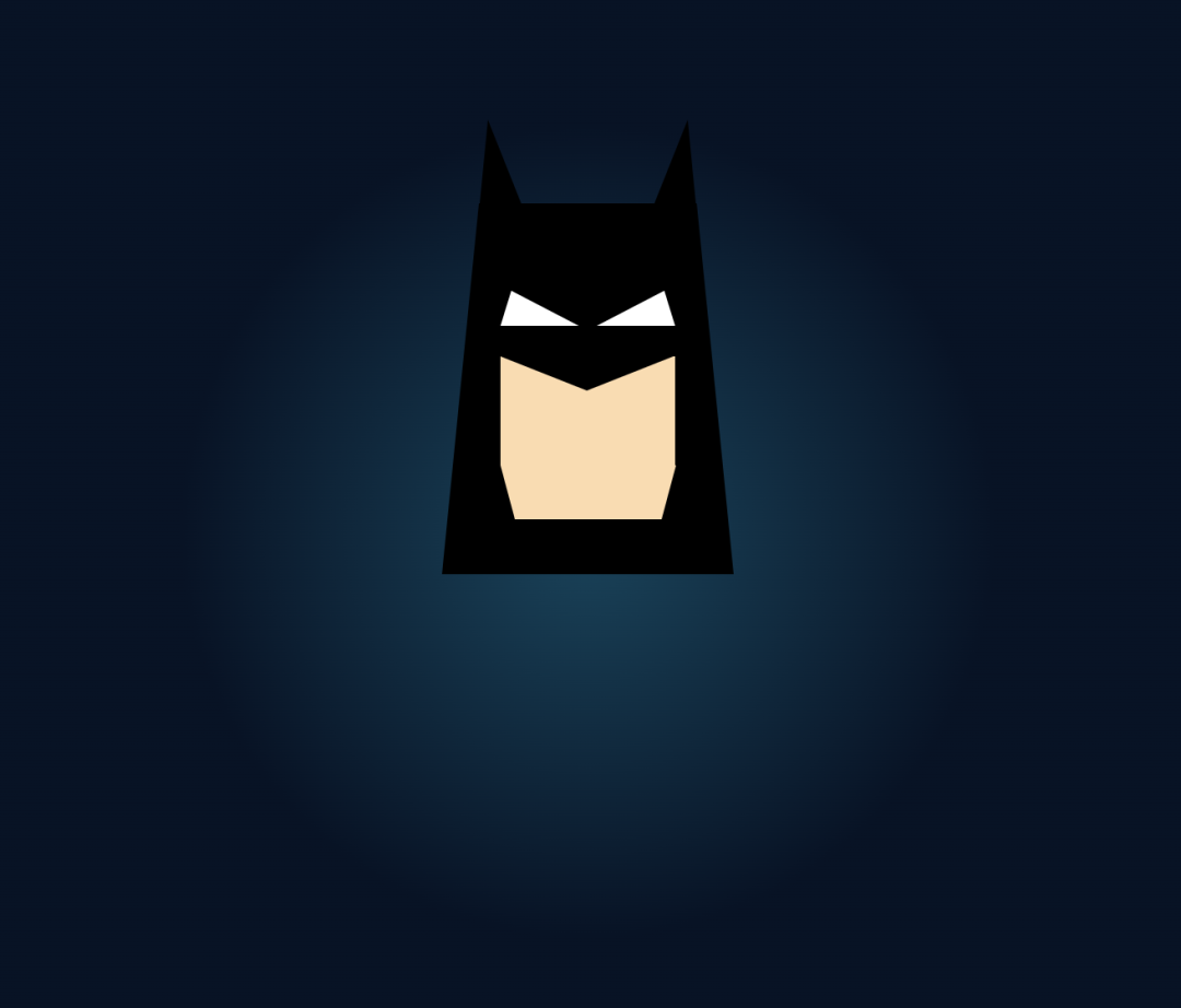 Batman face with mouth