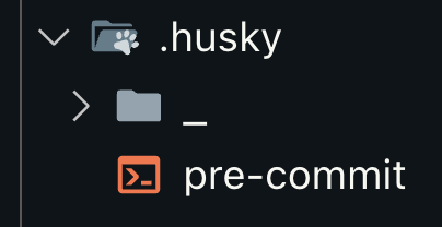 Husky folder at project root
