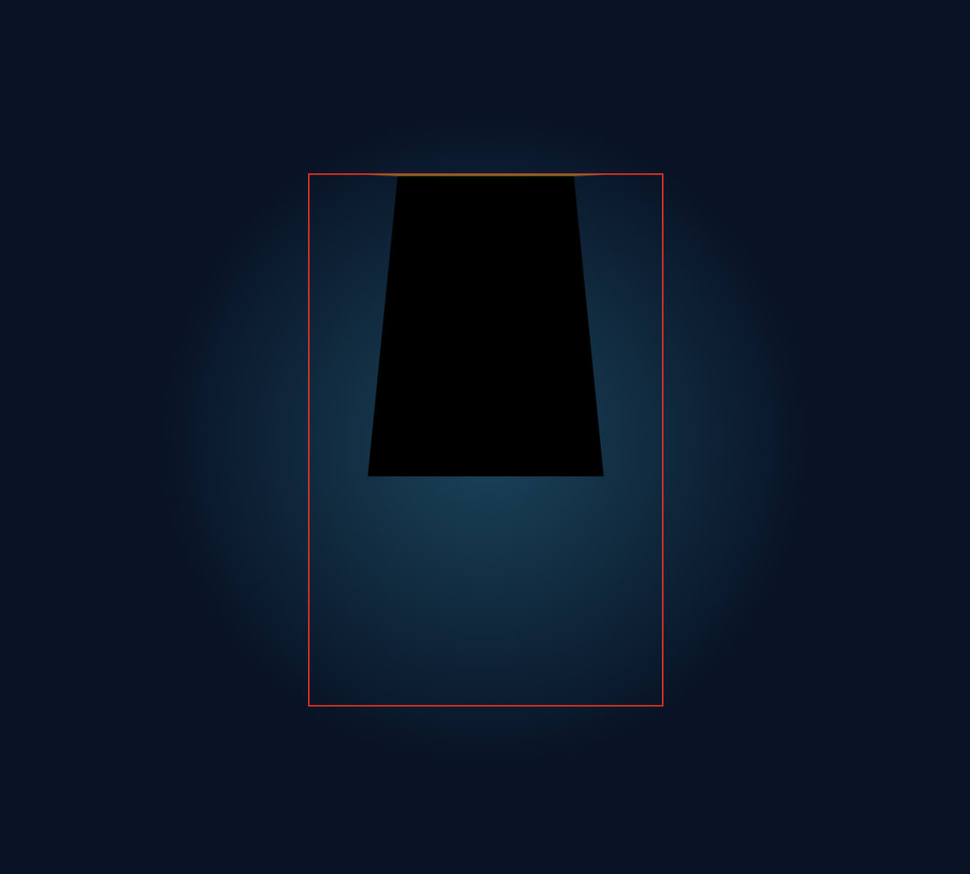 Batman face with trapezoid
