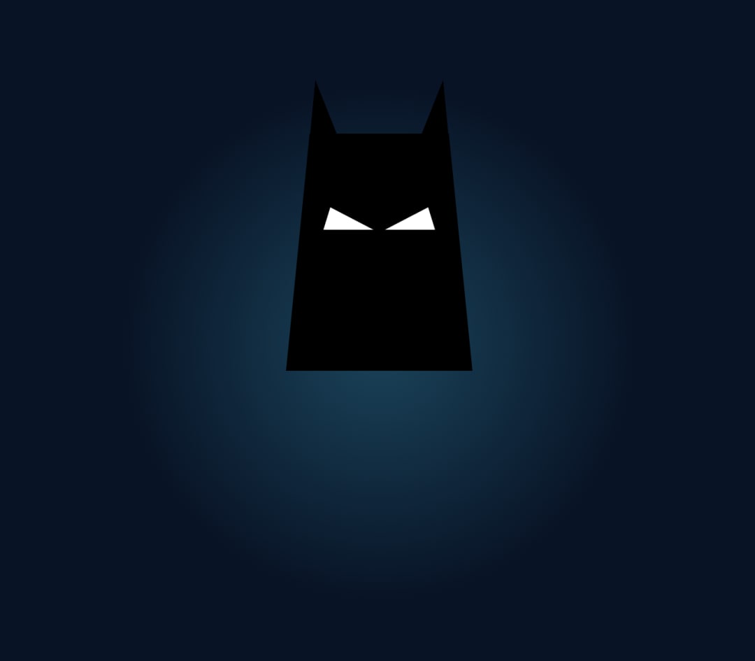 Batman face with eyes