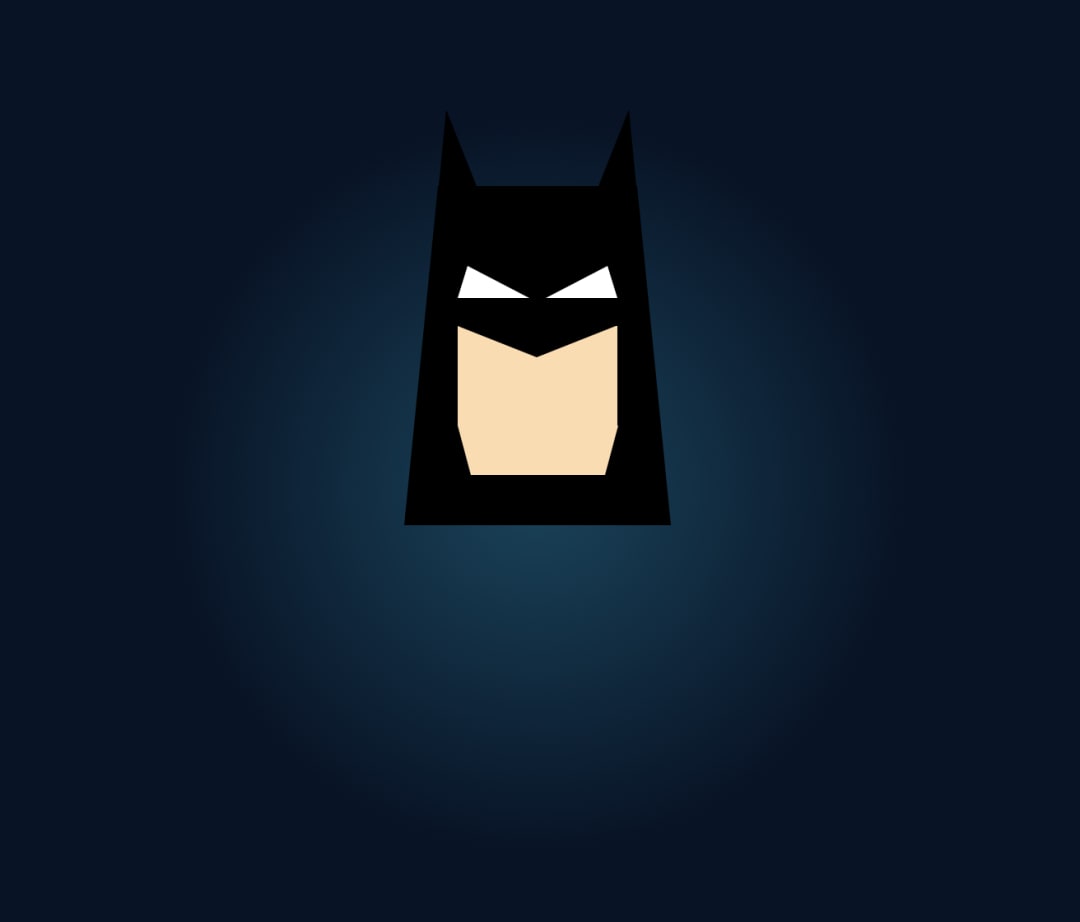 Batman face with mouth