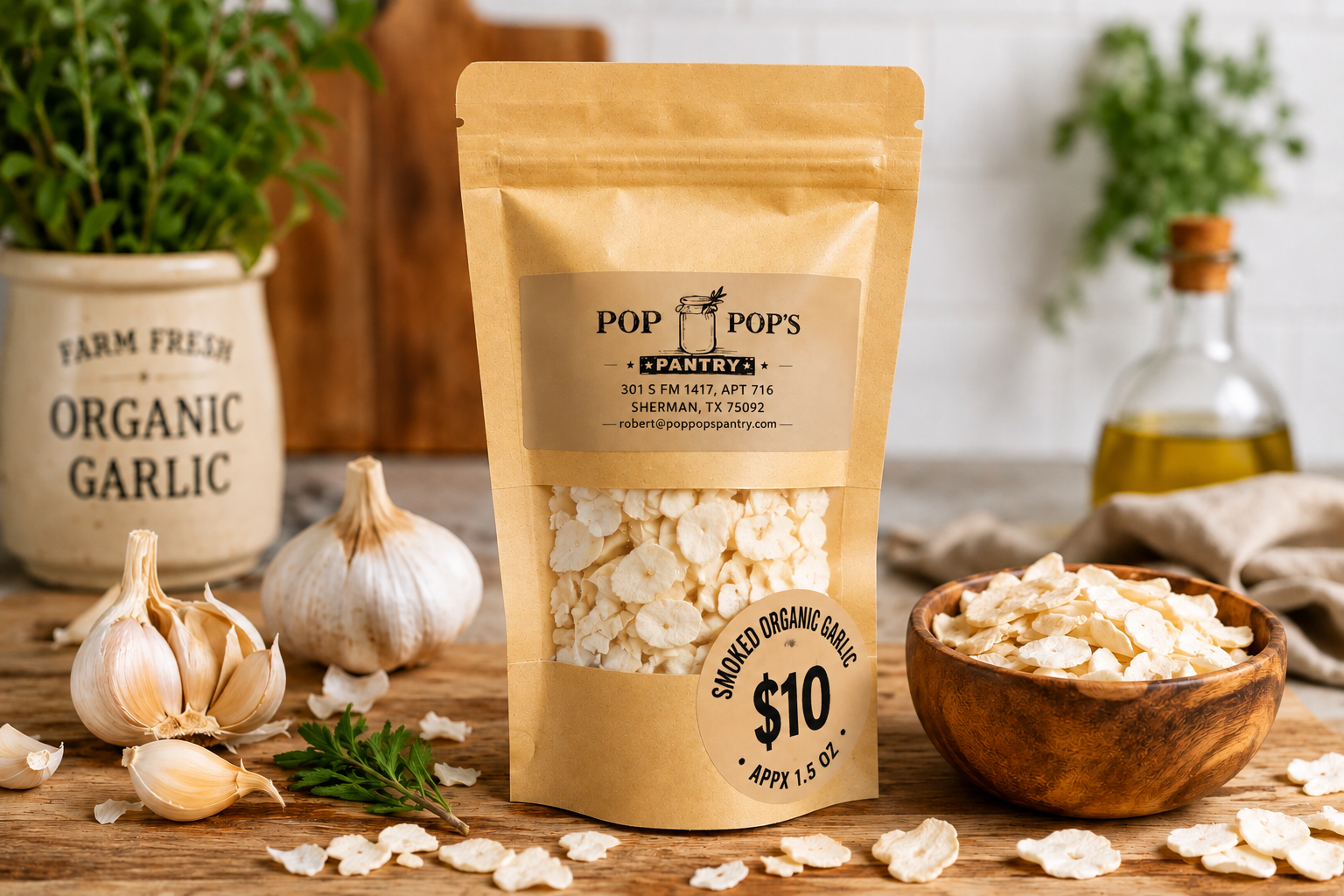 Smoked Organic Garlic: Big Flavor, Freeze-Dried