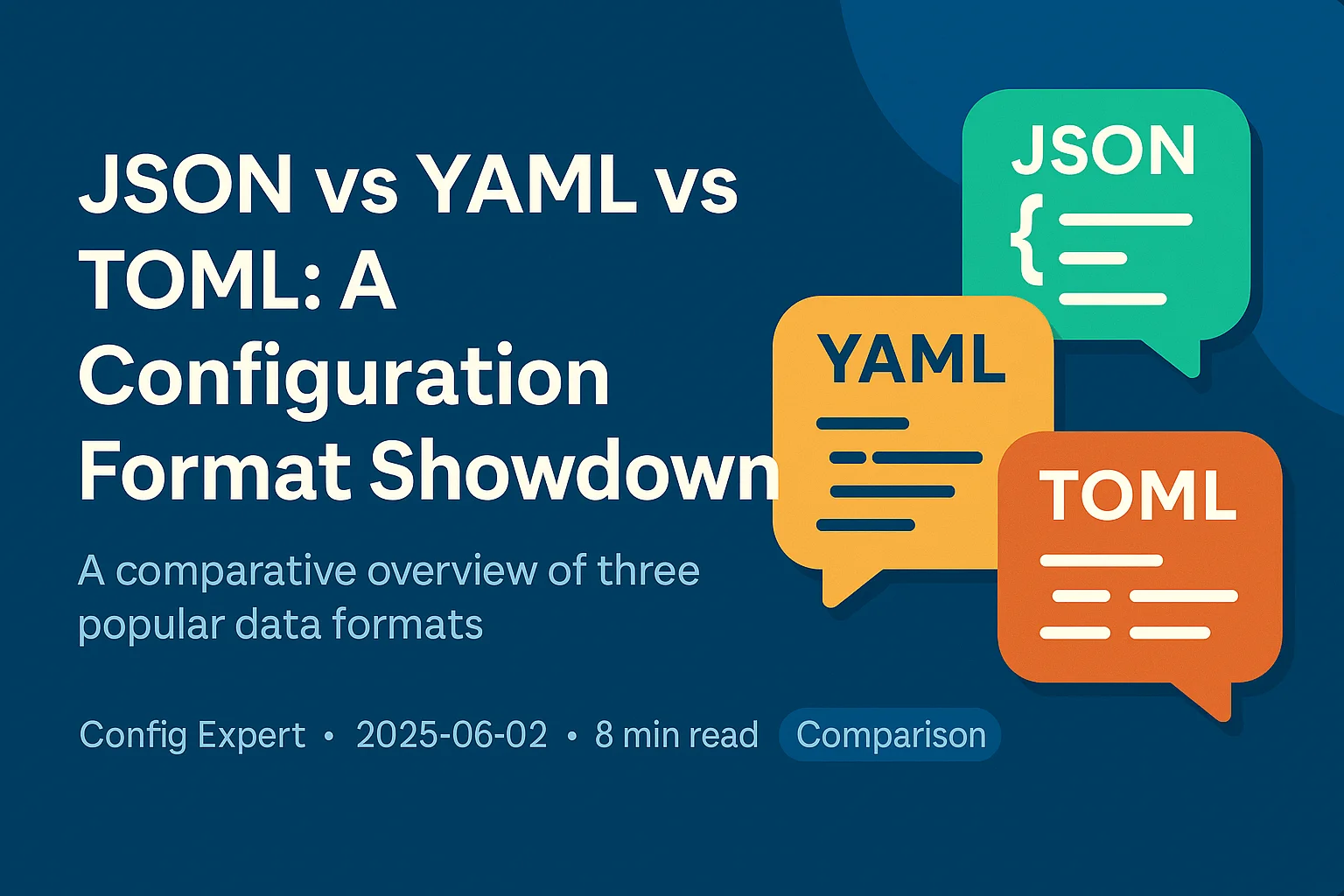 JSON vs YAML vs TOML: Which Config Format Should You Choose?