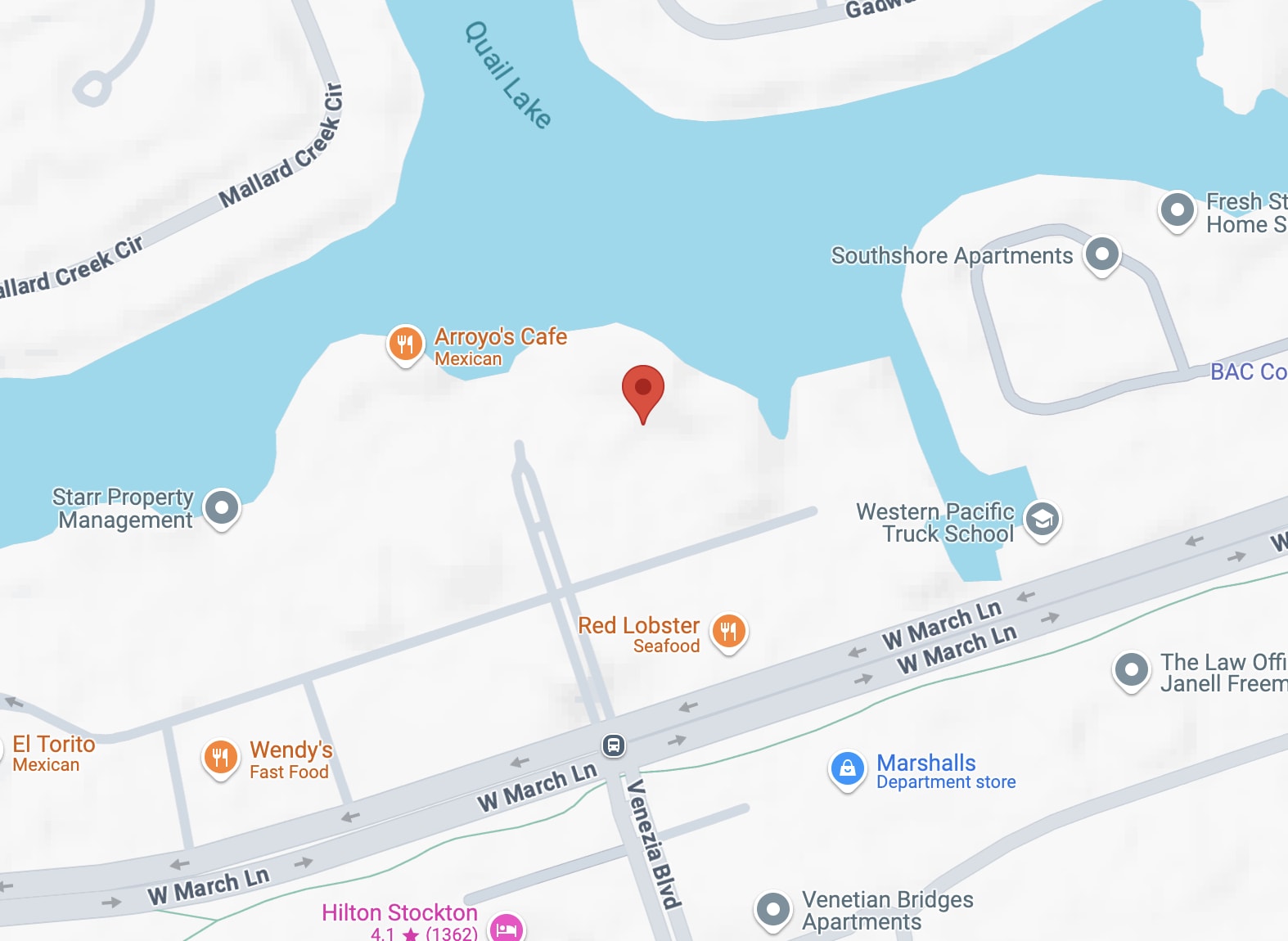 google map view of the clinic