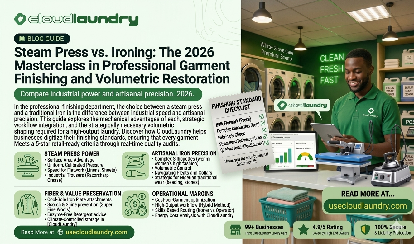 Steam Press vs. Ironing: The 2026 Masterclass in Professional Garment Finishing and Volumetric Restoration