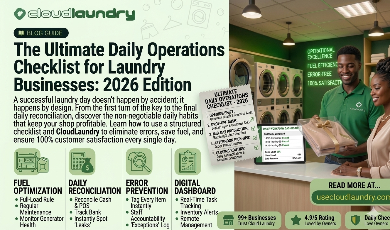 The Ultimate Daily Operations Checklist for Laundry Businesses: 2026 Edition