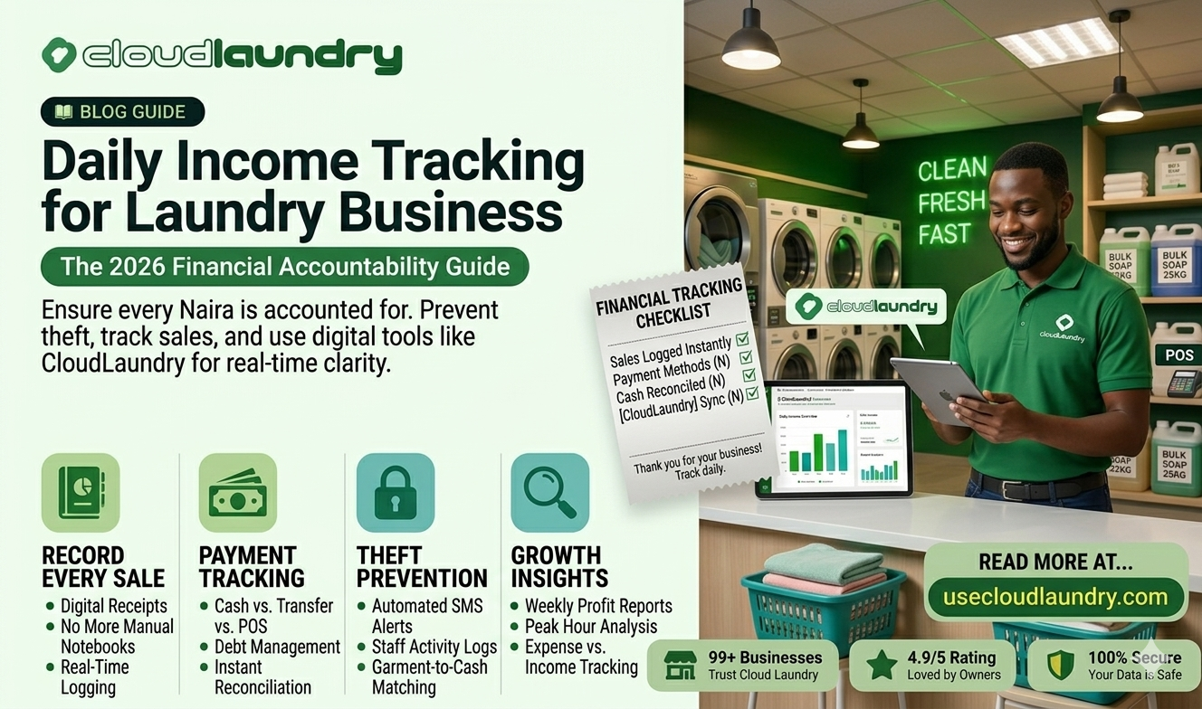 Daily Income Tracking for Laundry Business: How to Stop Losing Money in Nigeria (2026)