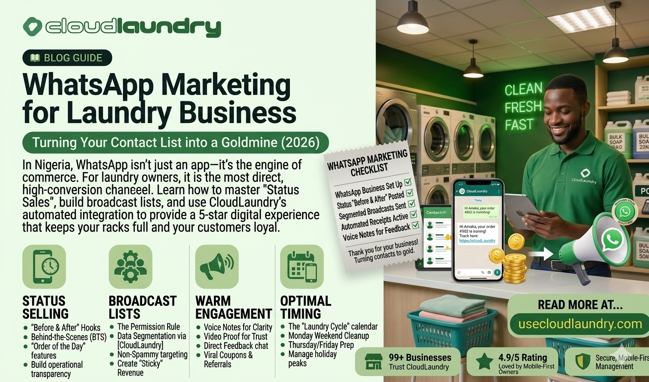 WhatsApp Marketing for Laundry Business: Turning Your Contact List into a Goldmine (2026)