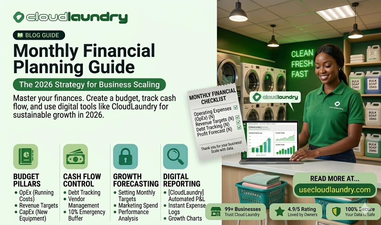 Monthly Financial Planning Guide: How to Scale Your Laundry Business in Nigeria (2026)