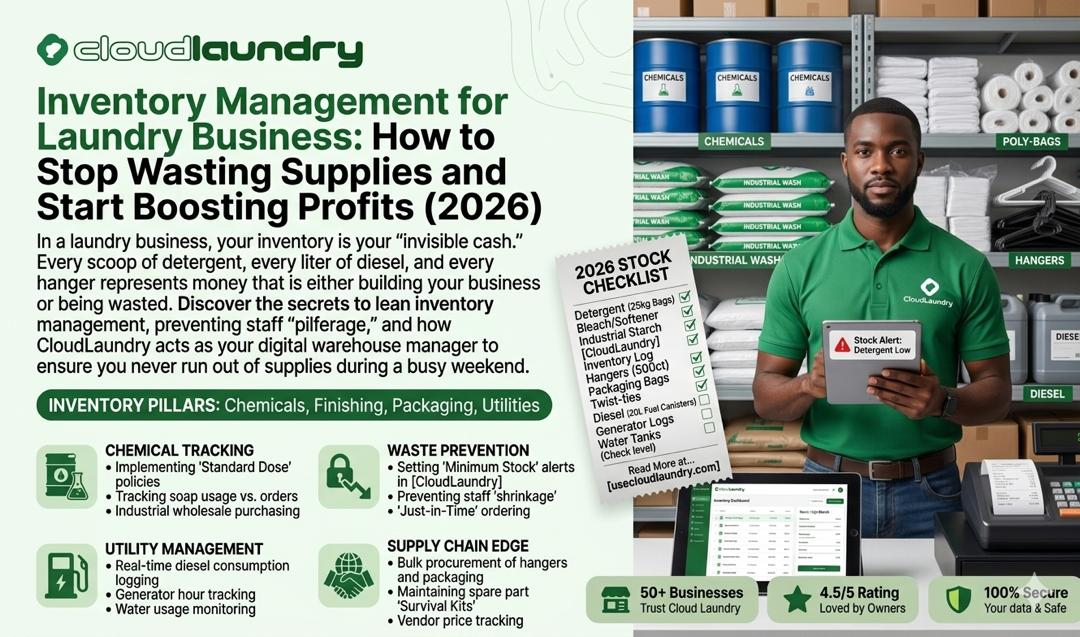 Inventory Management for Laundry Business: How to Stop Wasting Supplies and Start Boosting Profits (2026)