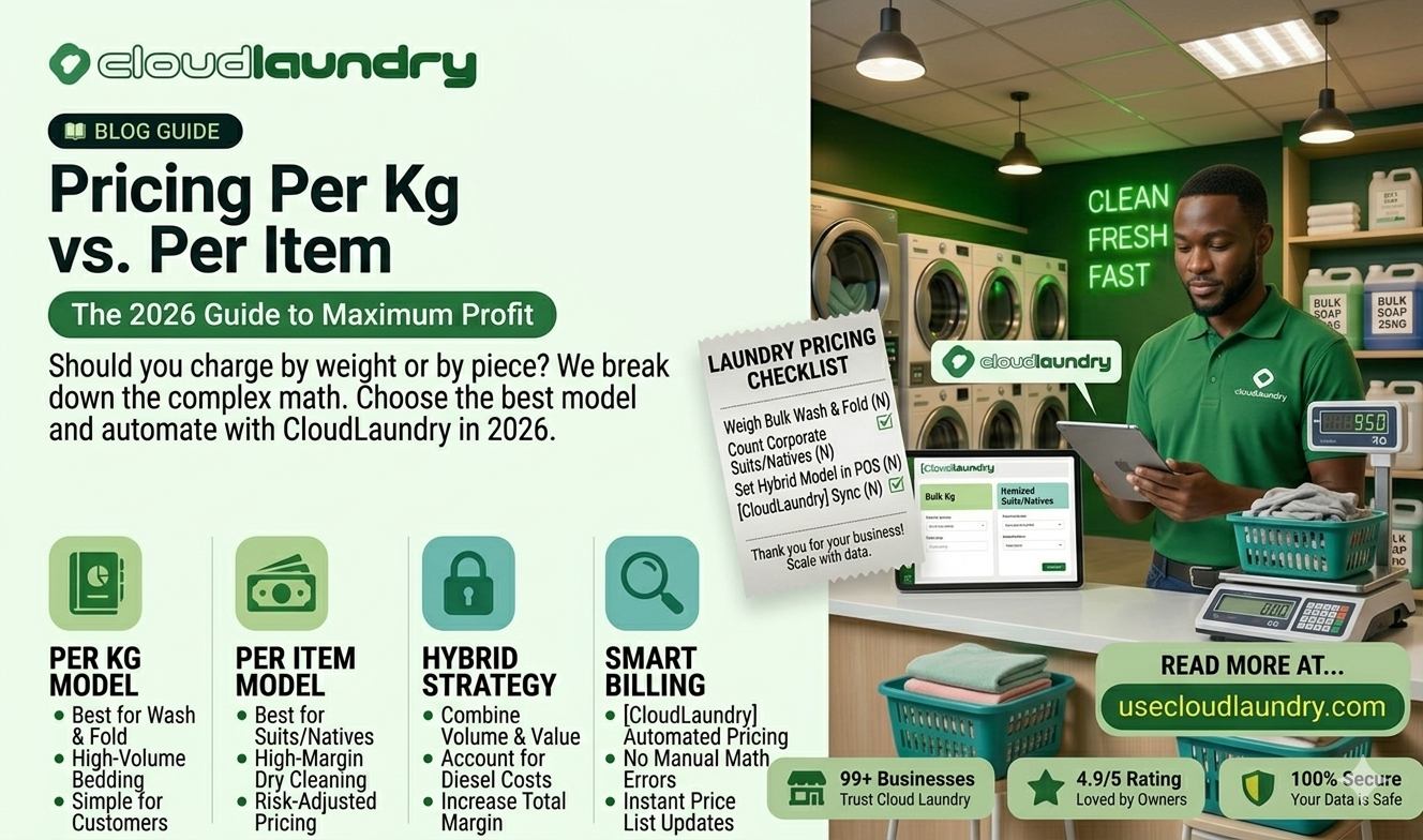 Pricing Per Kg vs. Per Item: The Definitive 2026 Profit Strategy for Nigerian Laundries