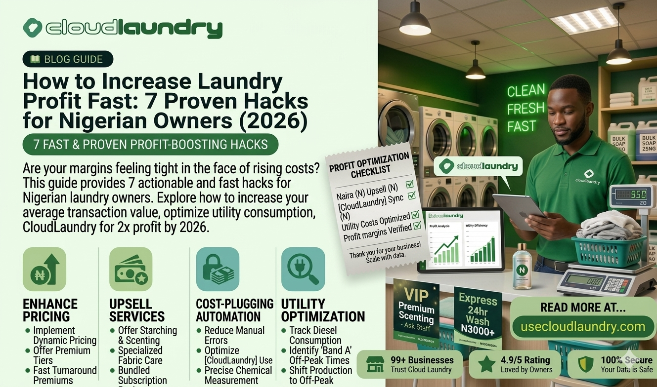 How to Increase Laundry Profit Fast: 7 Proven Hacks for Nigerian Owners (2026)