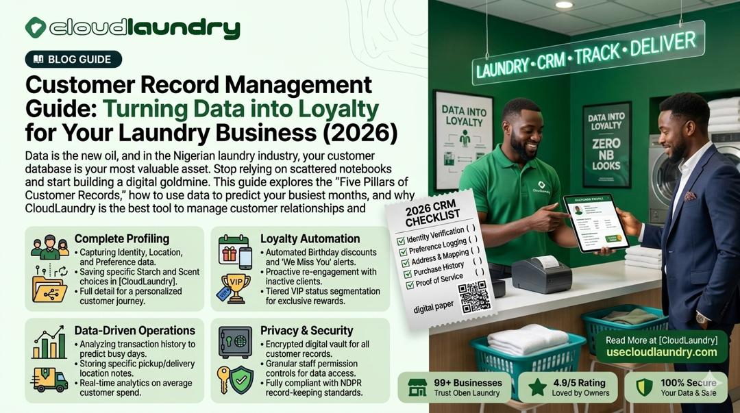 Customer Record Management Guide: Turning Data into Loyalty for Your Laundry Business (2026)