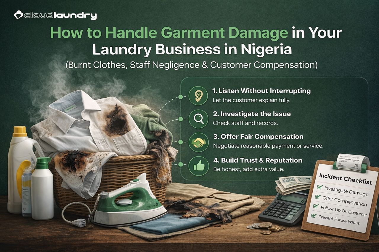 How to Handle Garment Damage in Your Laundry Business in Nigeria (Complete Guide to Burnt Clothes, Staff Negligence & Customer Compensation)